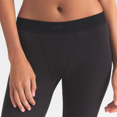 COTTON RIB MID RISE LEGGING | SOOT