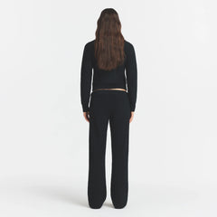 TEXTURED KNIT SHERPA PANT | ONYX