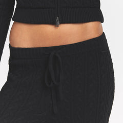 SWEATER KNIT CABLE STRAIGHT LEG PANT | ONYX