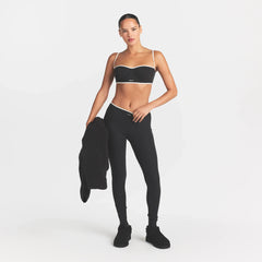 COTTON RIB LEGGING | SOOT CONTRAST