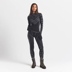 SKIMS FIRST LAYERS HALF ZIP LONG SLEEVE | OBSIDIAN WINTER FAIRISLE