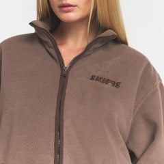 OUTDOOR FLEECE MOCK NECK ZIP UP JACKET | AMETHYST