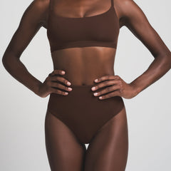 FITS EVERYBODY HIGH-WAISTED THONG | COCOA