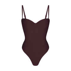 SKIMS BODY UNDERWIRE THONG BODYSUIT | CURRANT