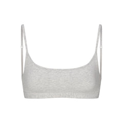 EVERYDAY COTTON SCOOP BRALETTE | LIGHT HEATHER GREY