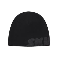 COTTON KNIT MENS LOGO BEANIE | ONYX