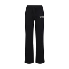 SWEATER KNIT LOGO PANT | ONYX EGRET