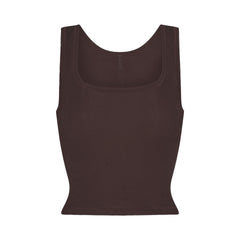 COTTON RIB TANK | ESPRESSO