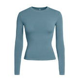 COTTON JERSEY LONG SLEEVE T-SHIRT | KYANITE