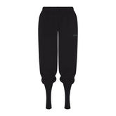 COTTON FLEECE LEG WARMER SWEATPANT WITH EMBOSSED LOGO | ONYX