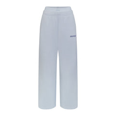 COTTON FLEECE DOUBLE WAISTBAND PANT WITH EMBOSSED LOGO | FOG