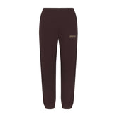 COTTON FLEECE JOGGER WITH EMBOSSED LOGO | ESPRESSO
