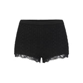 SWEATER KNIT CABLE MICRO SHORT | ONYX
