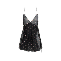SKIMS ROMANCE MINI SLIP DRESS | OBSIDIAN SPACED HEARTS