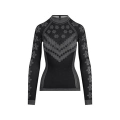 SKIMS FIRST LAYERS HALF ZIP LONG SLEEVE | OBSIDIAN WINTER FAIRISLE