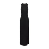 AIRY CASHMERE LONG DRESS | ONYX