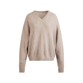 WOOL CASHMERE V NECK PULLOVER SWEATER | LINEN