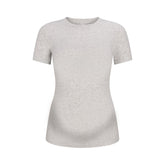 COTTON JERSEY MATERNITY T-SHIRT | LIGHT HEATHER GREY