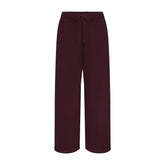 COTTON FLEECE STRAIGHT LEG PANT | CURRANT