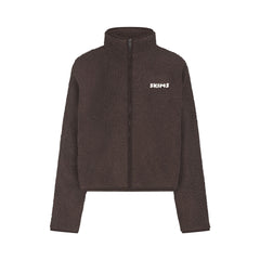 TEDDY BOXY ZIP UP JACKET | ESPRESSO