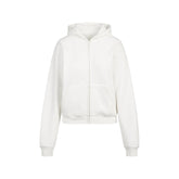 COTTON FLEECE ZIP UP HOODIE | MARBLE