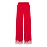 SILK LACE PANT | RUBY CONTRAST