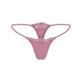 FITS EVERYBODY LACE STRING THONG | MUTED MAUVE