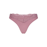 FITS EVERYBODY LACE DIPPED THONG | MUTED MAUVE