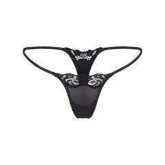FITS EVERYBODY LACE STRING THONG | ONYX