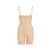 SKIMS BODY CORE SCULPT OPEN BUST MID THIGH BODYSUIT | CLAY