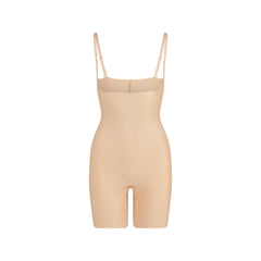 SKIMS BODY CORE SCULPT OPEN BUST MID THIGH BODYSUIT | CLAY