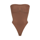 SEAMLESS SCULPT STRAPLESS THONG BODYSUIT | JASPER
