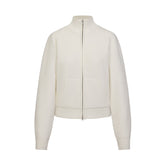 TEXTURED KNIT SHERPA ZIP UP | IVORY