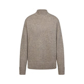 TWEED KNIT TEXTURED OVERSIZED TURTLENECK | LATTE