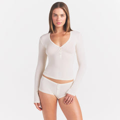 CLOUD SLEEP HENLEY | ECRU