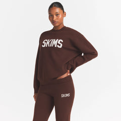 SWEATER KNIT LOGO PULLOVER | COCOA EGRET