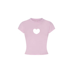 WORN IN JERSEY BABY HEART T-SHIRT | BABY PINK