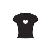 WORN IN JERSEY BABY HEART T-SHIRT | WASHED ONYX