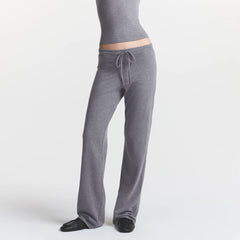 COTTON JERSEY STRAIGHT LEG PANT | DARK HEATHER GREY