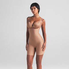 SKIMS BODY CORE SCULPT OPEN BUST MID THIGH BODYSUIT | SIENNA