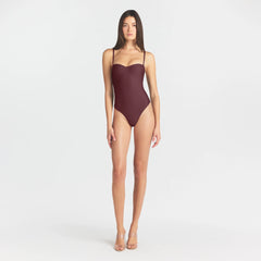 SKIMS BODY UNDERWIRE THONG BODYSUIT | CURRANT