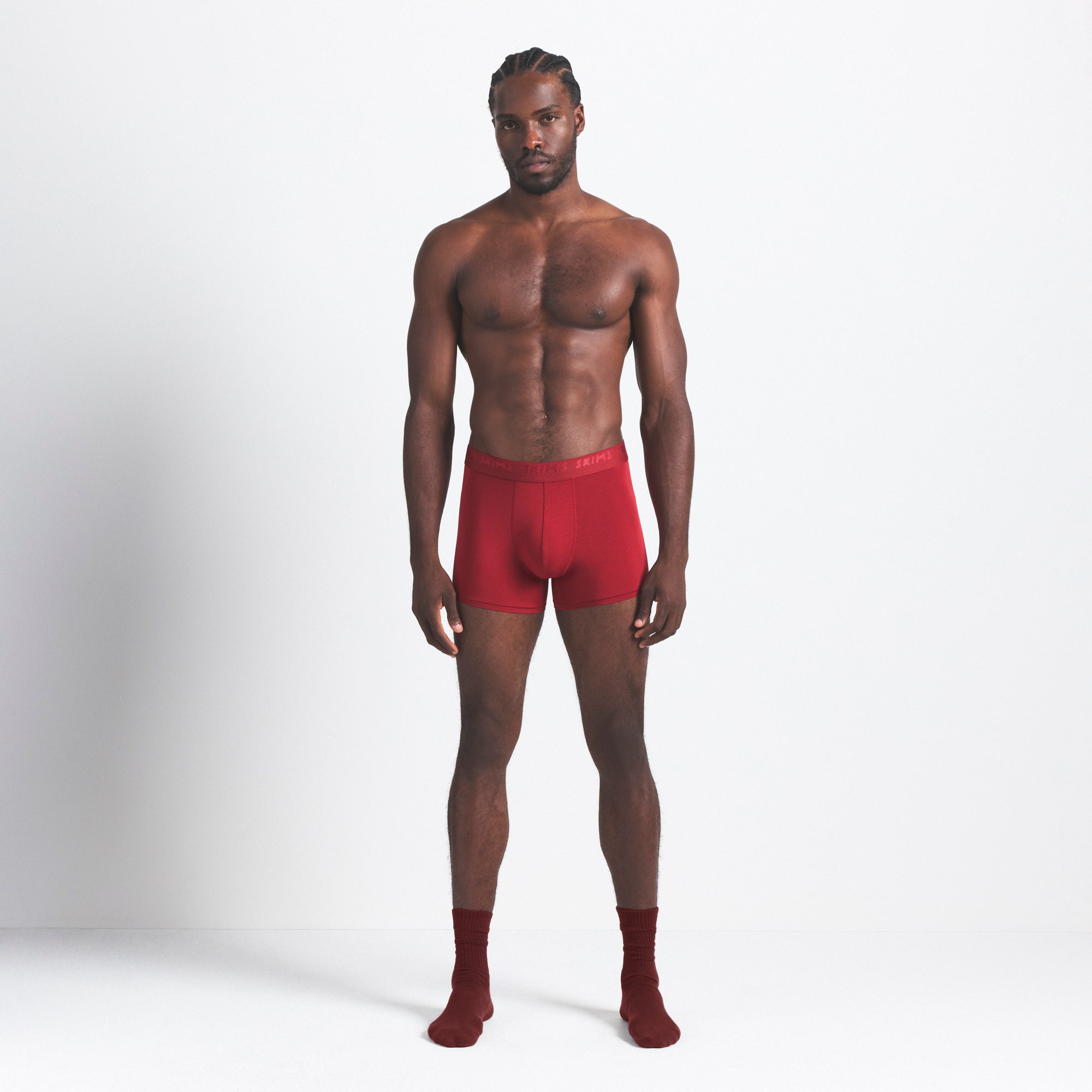 SKIMS STRETCH MENS 3" BOXER BRIEF 3-PACK | WOOD MULTI