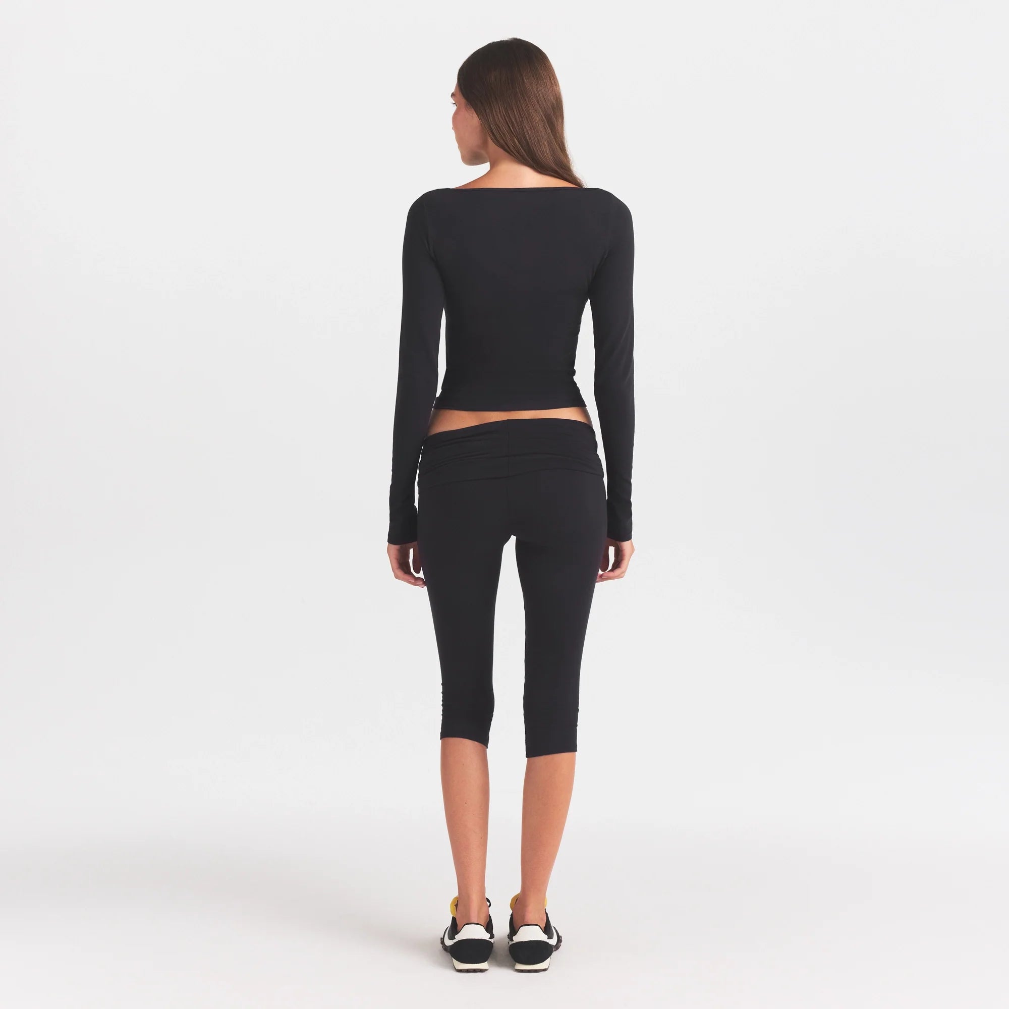 COTTON JERSEY FOLDOVER CAPRI | SOOT
