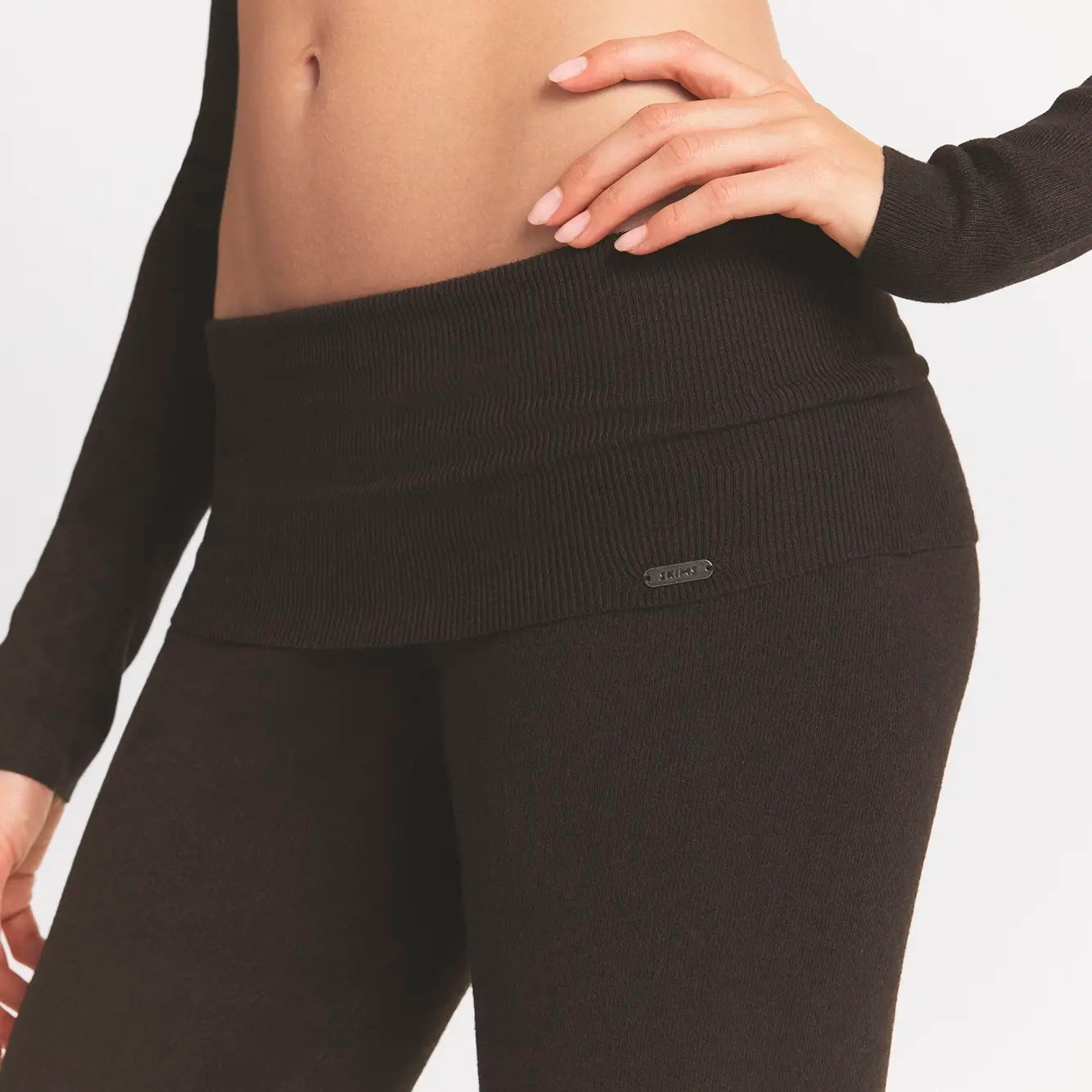 ESSENTIAL KNIT FOLDOVER PANT | ESPRESSO
