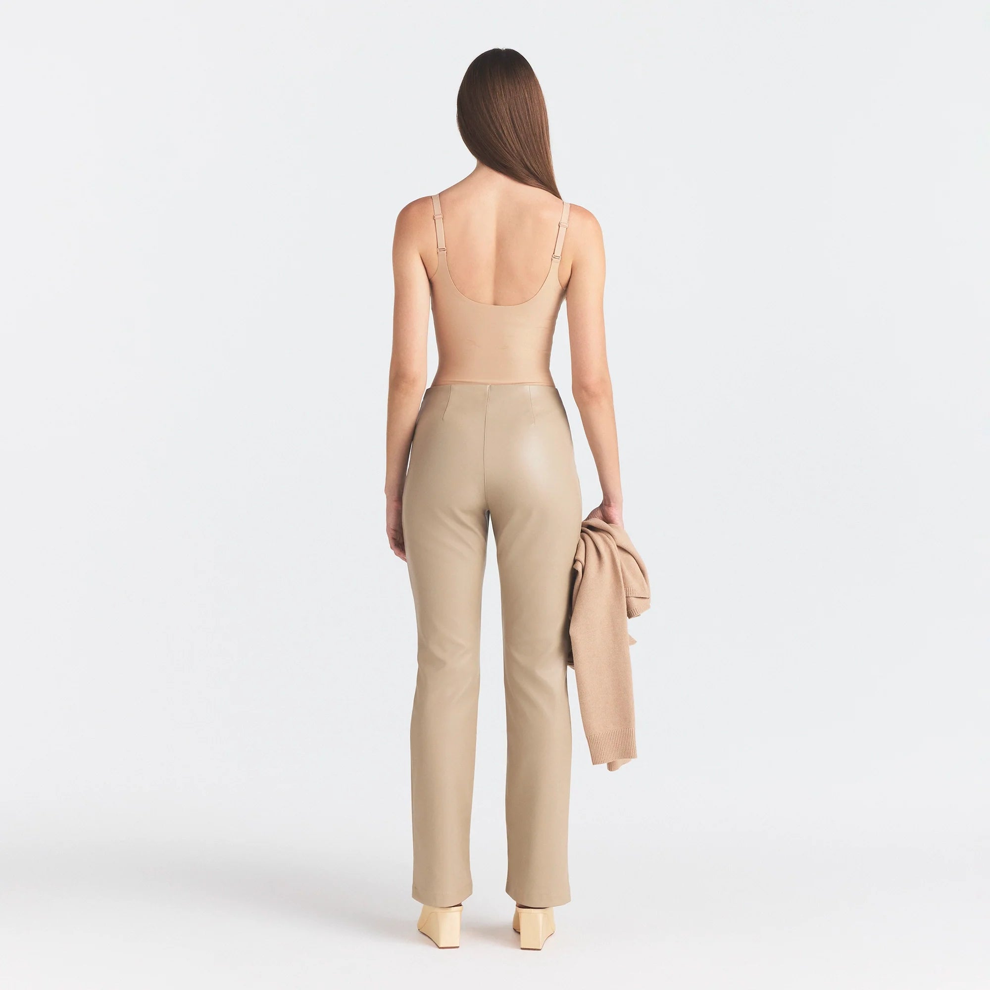 FAUX LEATHER PANT | LATTE
