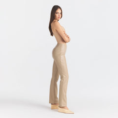 FAUX LEATHER PANT | LATTE