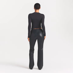 FAUX LEATHER PANT | ONYX