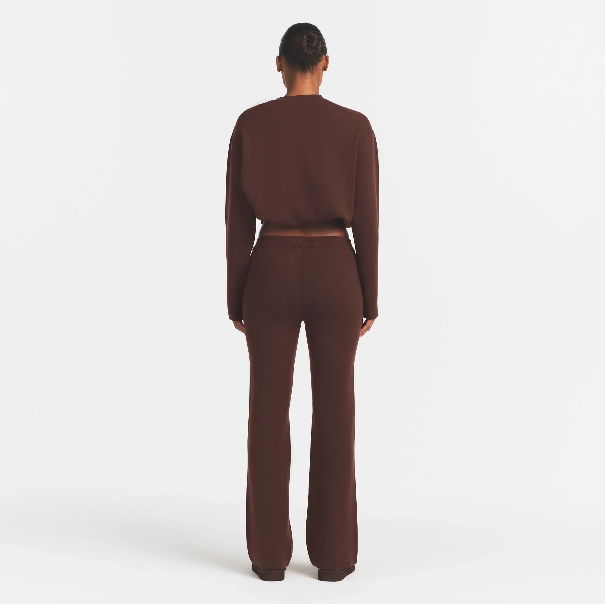 SWEATER KNIT LOGO PANT | COCOA EGRET
