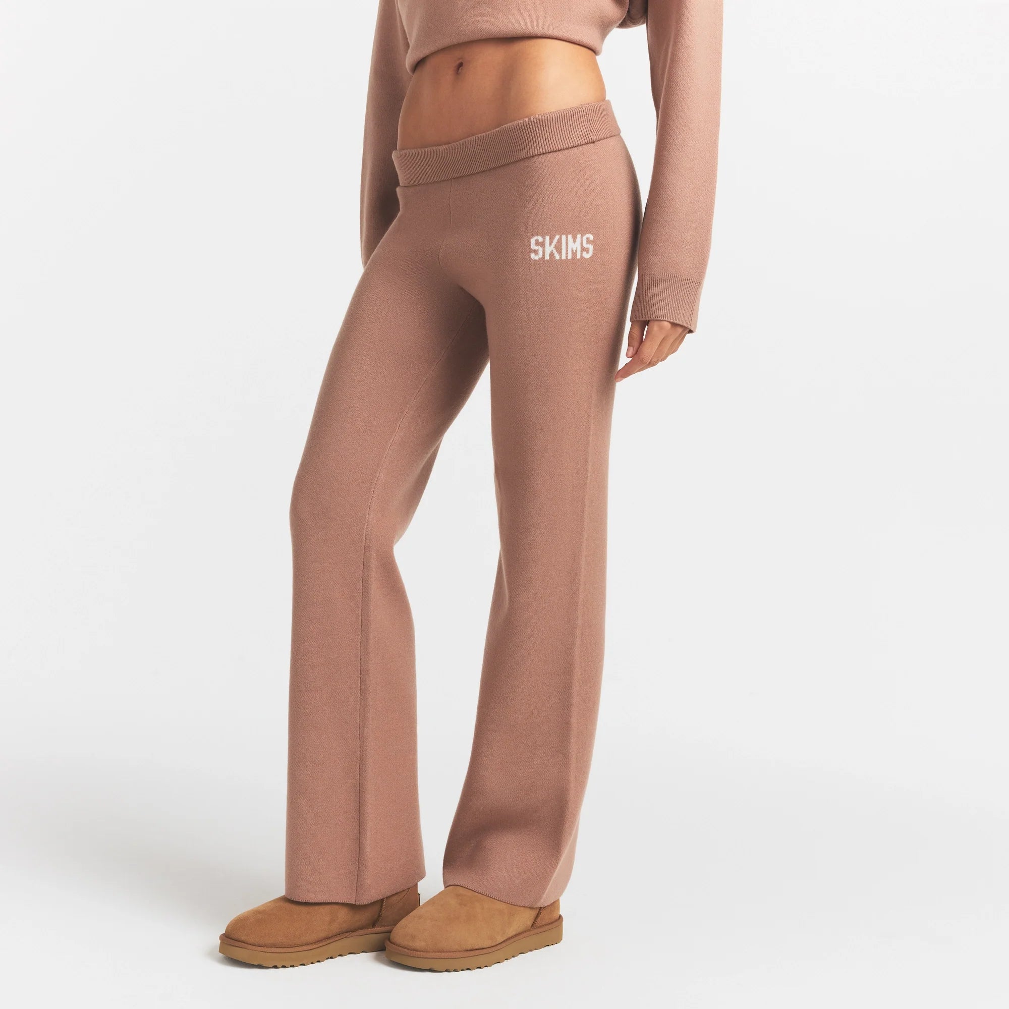 SWEATER KNIT LOGO PANT | SIENNA EGRET