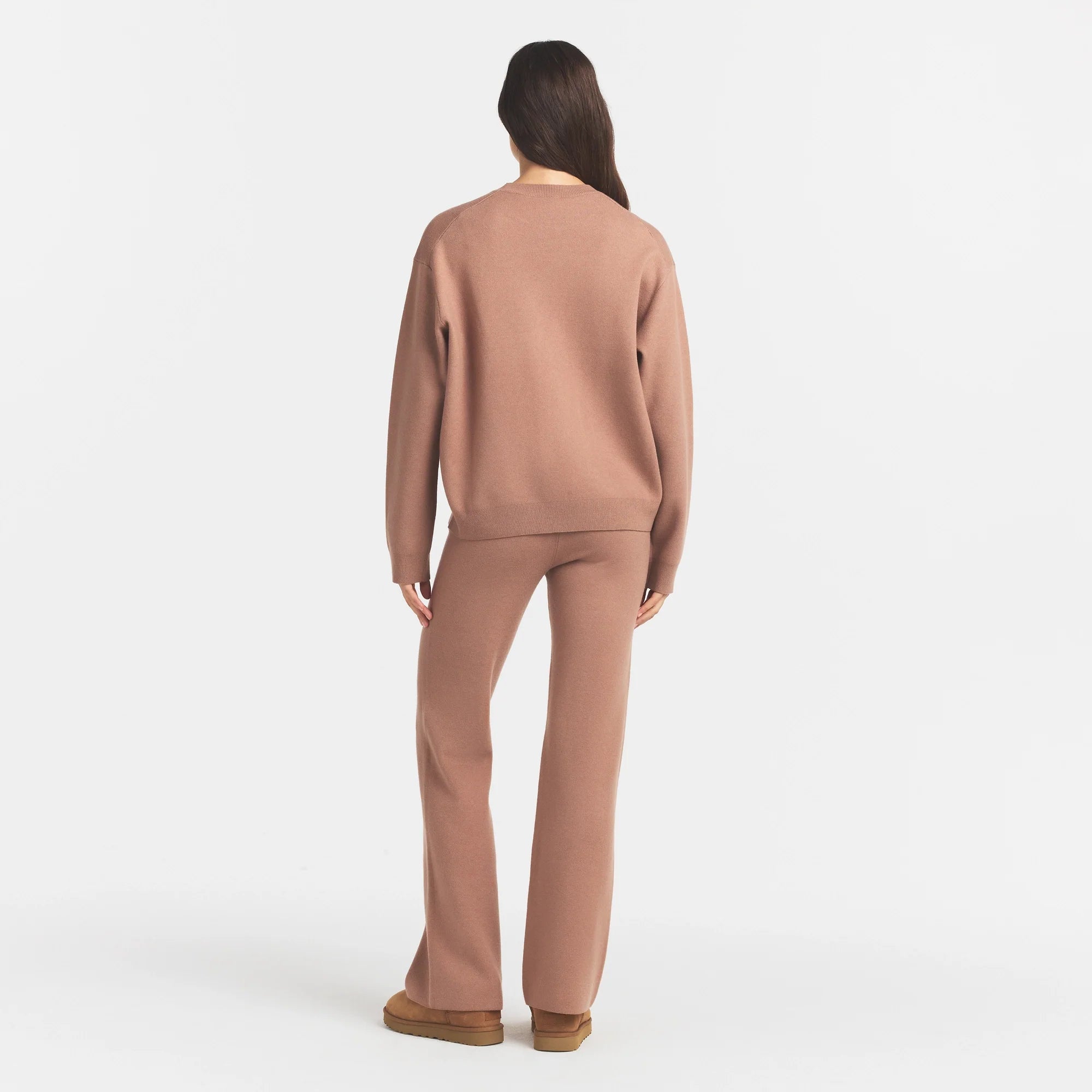 SWEATER KNIT LOGO PANT | SIENNA EGRET